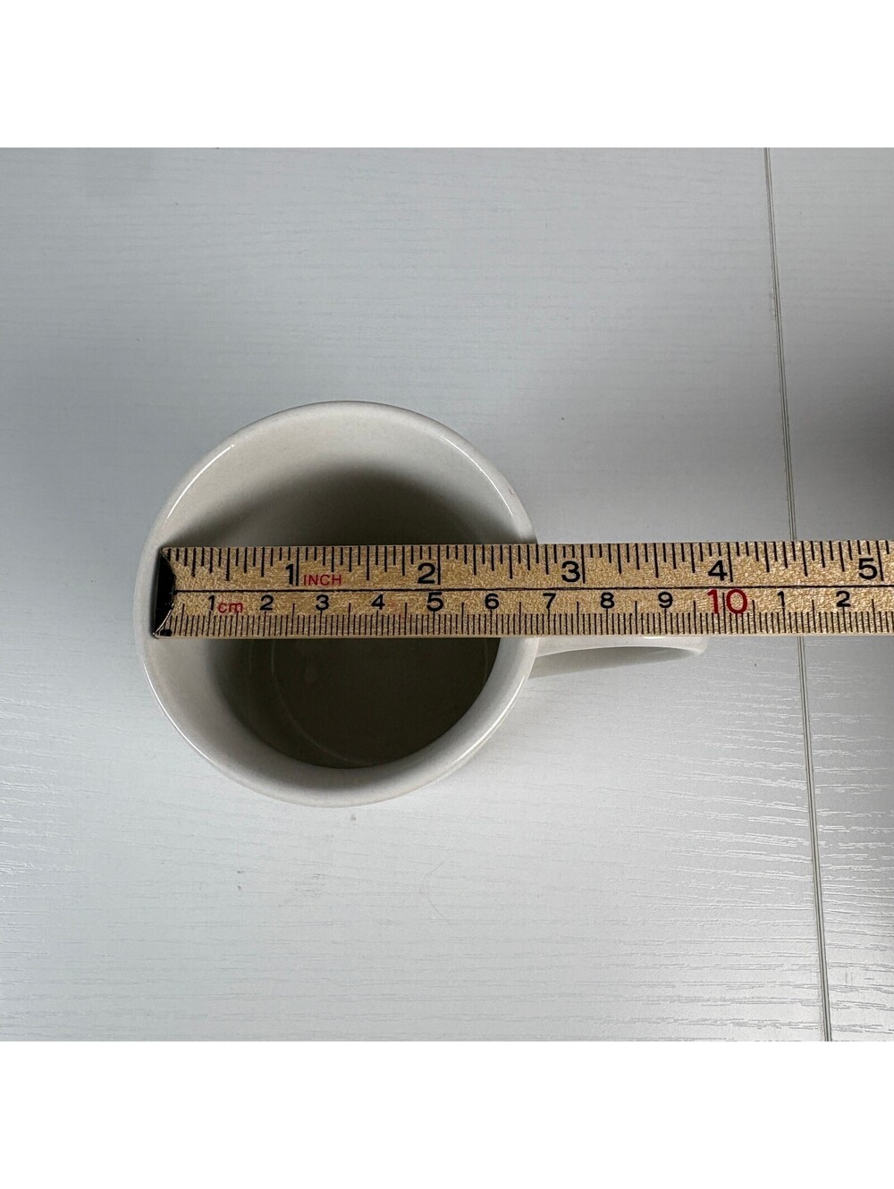 Starbucks Coffee Mug 2008 Double Sided Siren Mermaid Logo Off White Ceramic 10oz